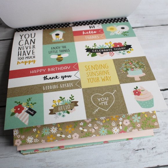 Pebbles Scrapbook Cardstock Paper Pad 6" x 6" Spring Fling 36 Sheets - Picture 7 of 14